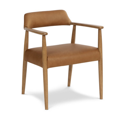 Sento Genuine Leather Dining Arm Chair