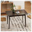 Table de salle à manger rectangulaire HOMCOM 47 po de style moderne du milieu du siècle, fini grain de bois, acajou foncé