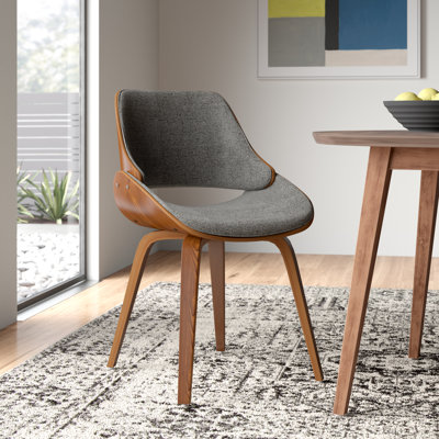 Palmona Upholstered Side Chair with Bent Wood Legs