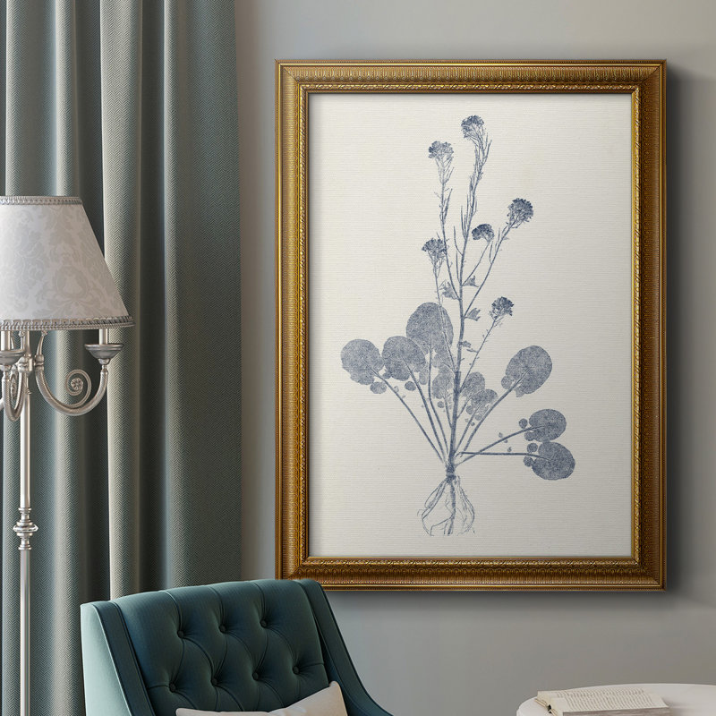 Toile de qualité supérieure encadrée marine Botanicals, H 20 po x l 16 po x P 2,5 po