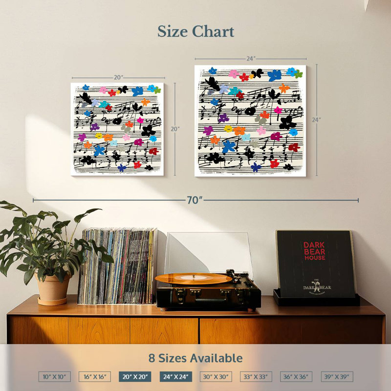 Abarca Music Notes, 20" H x 20" W