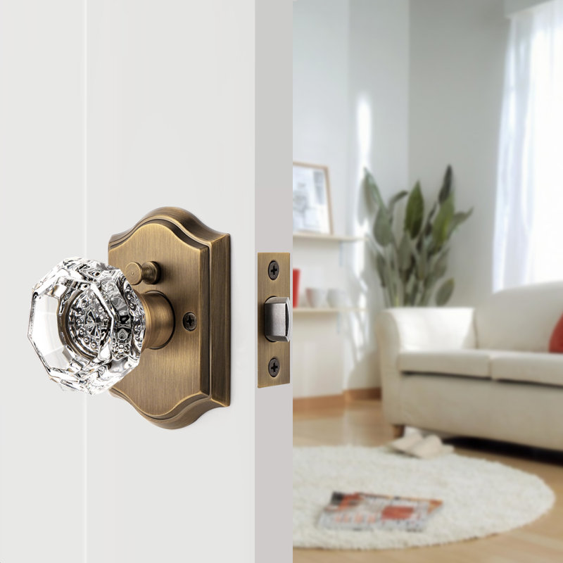 Boutons de porte en cristal Crystal, Bronze Antique