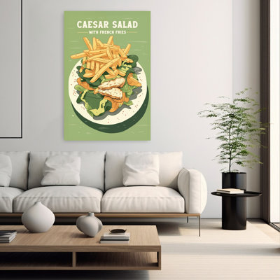 «Caesar Salad with Fries», art mural rétro