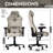 Techni Sport TSF65C Fabric Memory Foam Gaming Chair –-1046869804