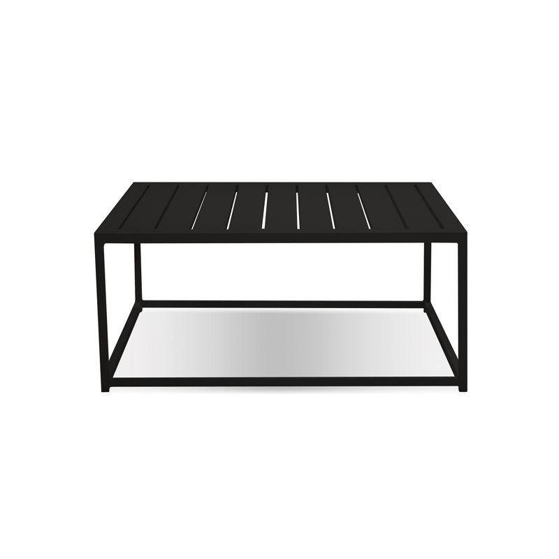 Table d'appoint en aluminium Marselia, Noir