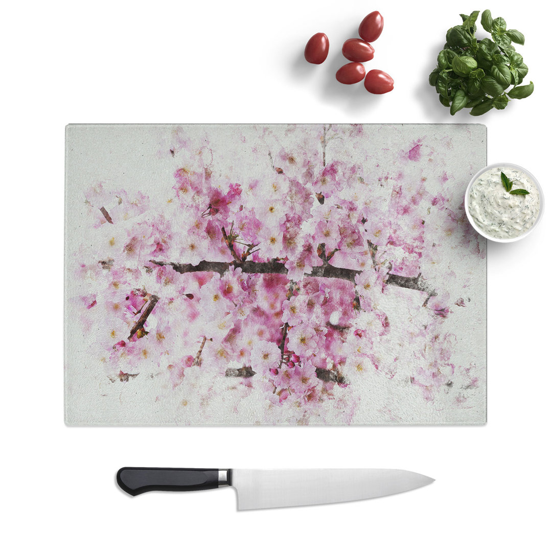 Cherry Blossom Flowers Vol.2 Watercolour Chopping Board