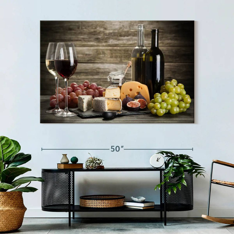 Yarlin Wine And Cheeses, 34" H x 51" W