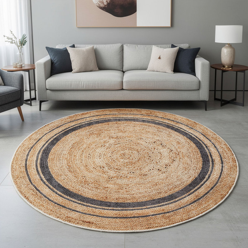 Stylish 3D Printed Area Rug, 4 ft x 4 ft, Cream Color | 70% Cotton / 30% Polyester, 5 mm Pile Height | Antibacterial & Machine Washable, Perfect for Living Room & Bedroom Decor, Soft & Durable Design