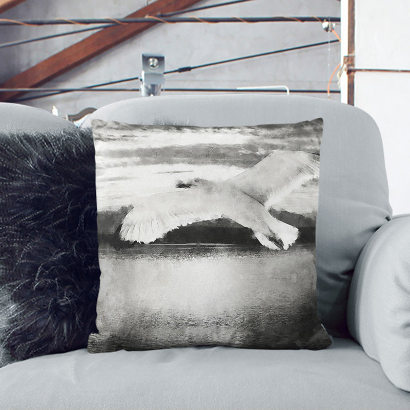 Seagull in Flight Vol.2 Scatter Cushion, 40cm H x 40cm W x 15cm D