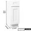 Armoire de base blanche à une porte Shaker pour la cuisine, le garage et la salle de bain, tablette réglable, charnières à fermeture douce, système de fermeture à pression avec tiroirs à fermeture silencieuse l 21 po x l 34,5 x P 24 po