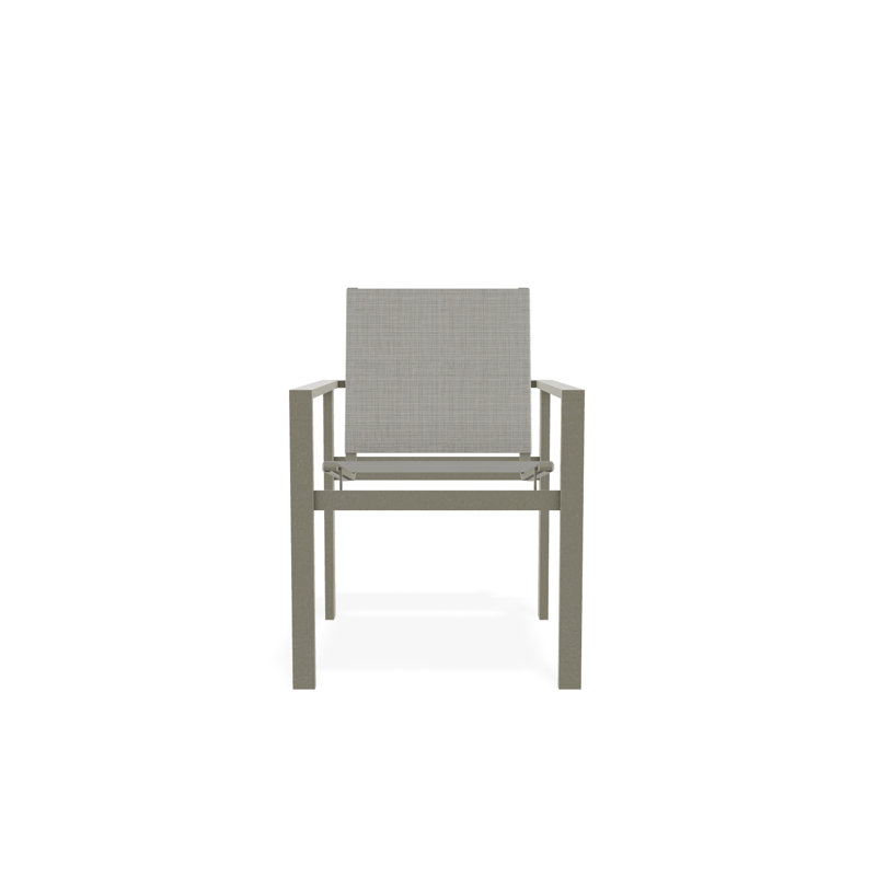 Tribeca Sling Stacking Arm Chair, Storm, Harbor