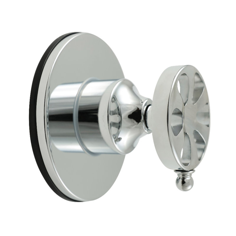 Kingston Brass Belknap Single-Handle Three-Way Diverter Valve With Round Trim Kit, Polished Chrome