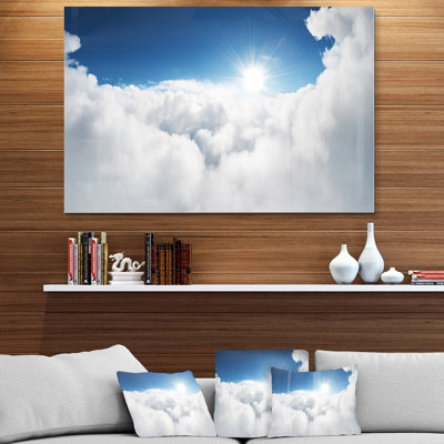 " Blue Sky And Sun Over Clouds "