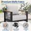 Ensemble de mobilier d'extérieur 5 places avec table basse - sièges profonds, coussins épais, structure en aluminium