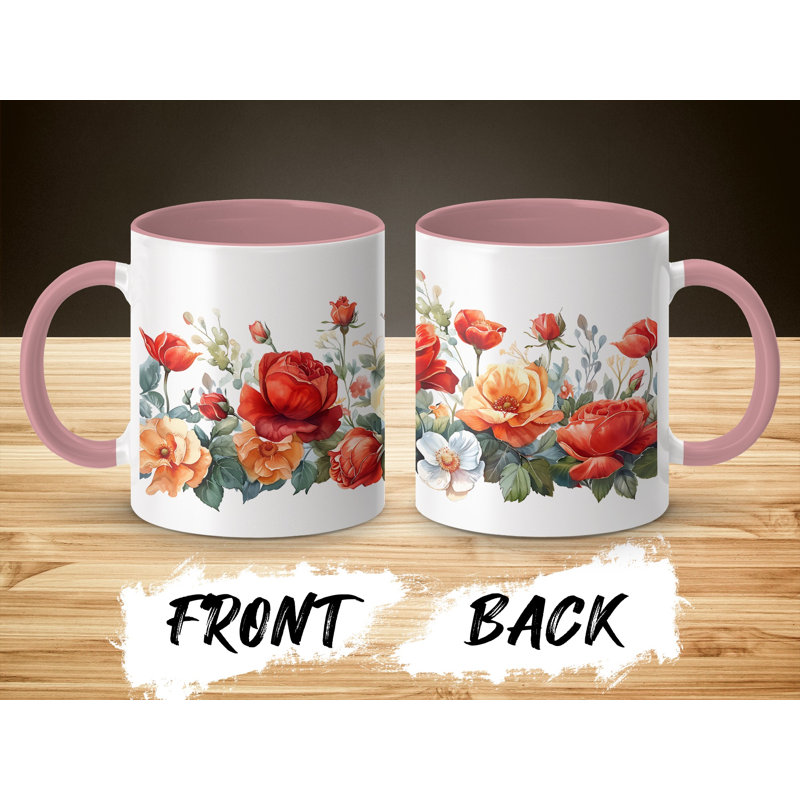 Ceramic Coffee Mug, Pink