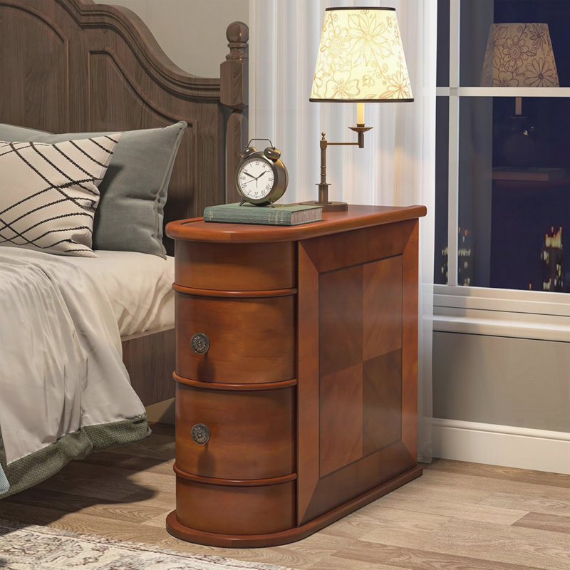 Table de chevet moderne pour chambre à coucher, Noyer