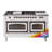 ILVE Nostalgie II Series Noblesse 60 inch Dual Fuel Range with 7 Sealed Burners, Griddle, Frenchtop (Glass Door)-112295593-112295592