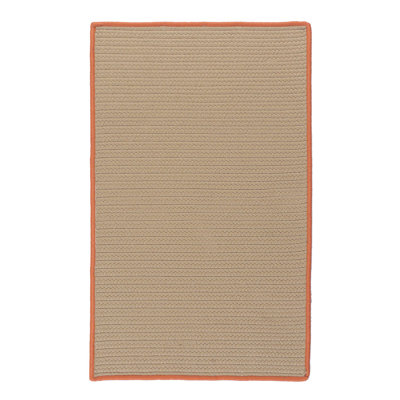 Tapis beige/orange tressé Naes