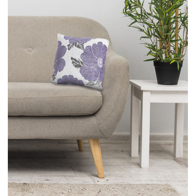 Darionte Floral Square Cushion, 45cm x 45cm, Purple