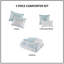Ensemble d'édredon en tissu gaufré 5 pièces double / grand avec coussins décoratifs, hypoallergénique et antimicrobien pour l'élégance et le confort-119744201-138426049