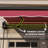 Red 10' X 8' Retractable Awning, Patio Sunshade With Manual Crank. & Water- Fabric, Aluminum Frame For Deck, Yard, Balcony. Butterscotch Moss