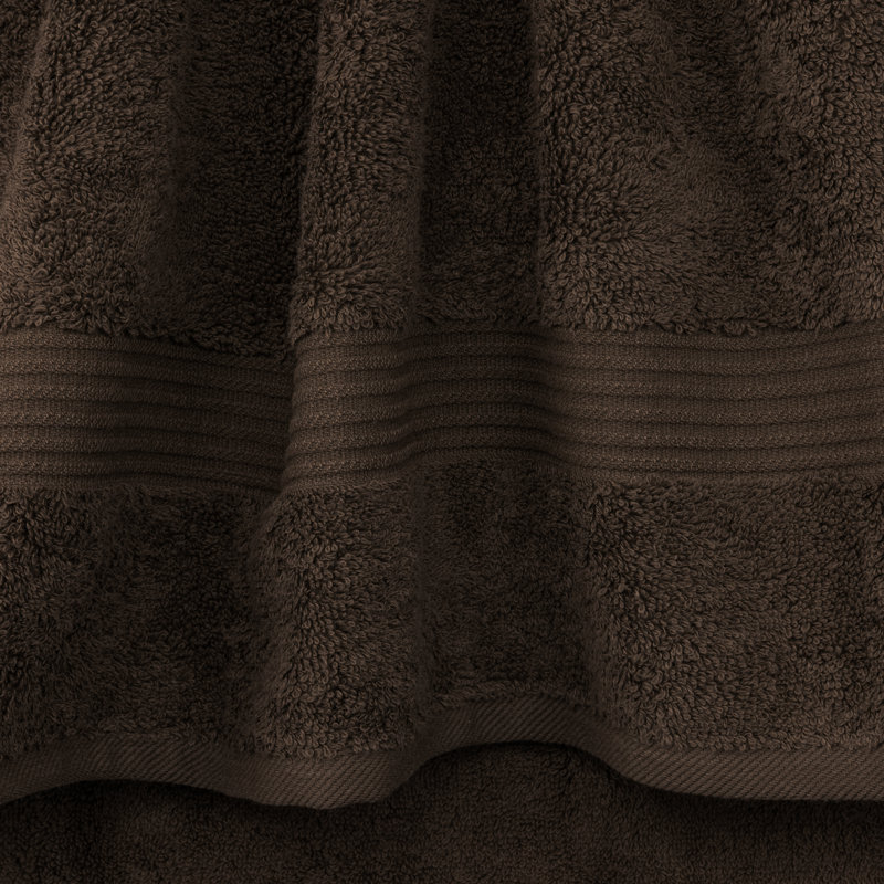 100% Cotton Turkish  Hand Towel Set, 4 Piece Soft, Absorbent Hand Face Towels, Brown
