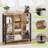 9 Cube Storage Bookshelf, Industrial 4 Shelf Book Shelf,...-1007222443