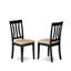 5 Piece Dining Table Set for 4 Includes a Round Kitchen Table with Dropleaf and 4 Linen Fabric Kitchen Dining Chairs, 42x42 Inch, Black & Cherry-884979590-823366000-823365965