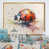 Toile avec cadre flottant or