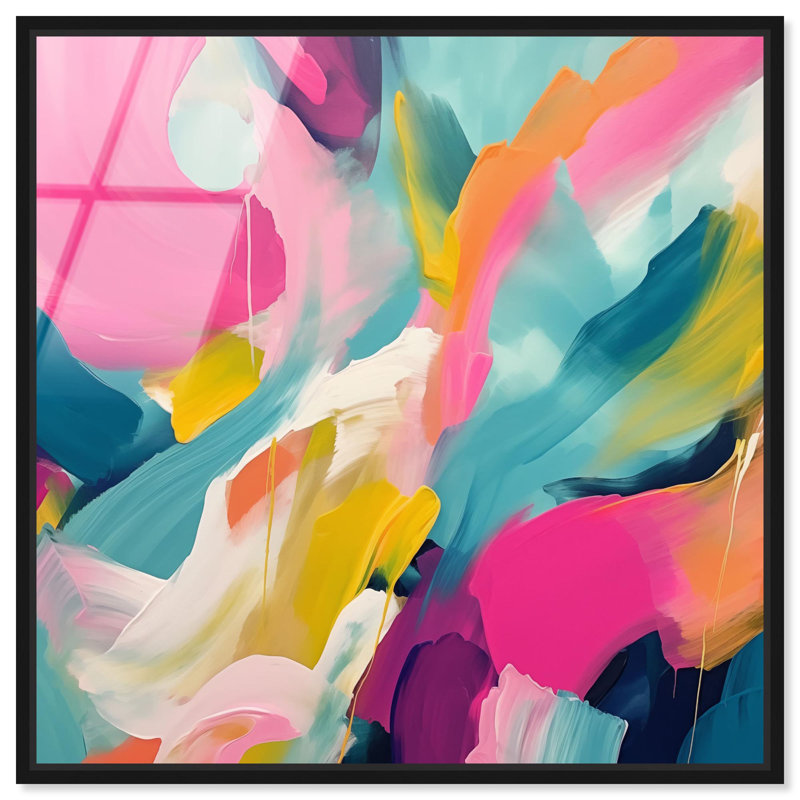 Art mural Prismatic Flow, H 41 po x l 41 po, Noir