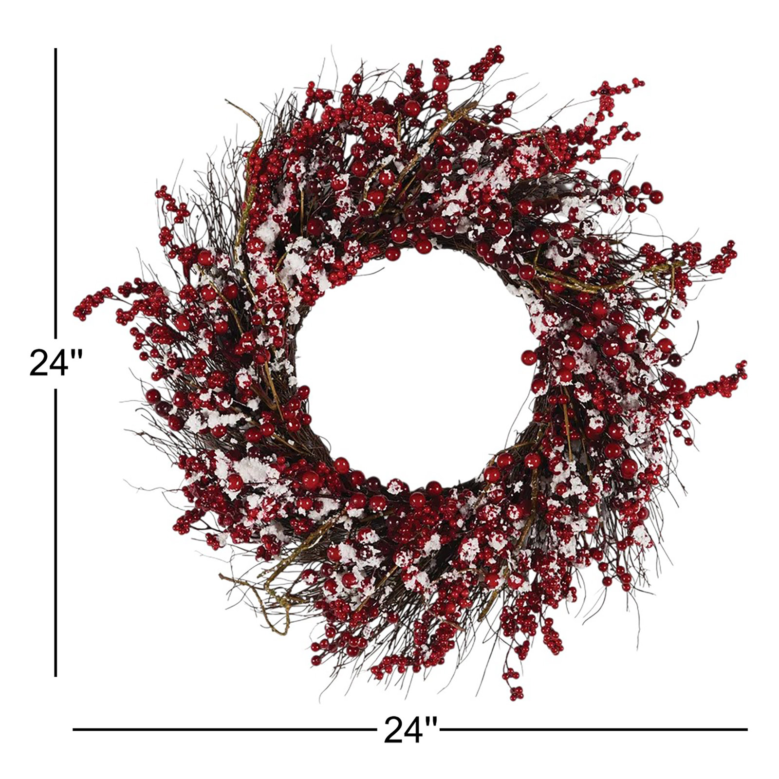 24'' Handcrafted Faux Berry Wreath