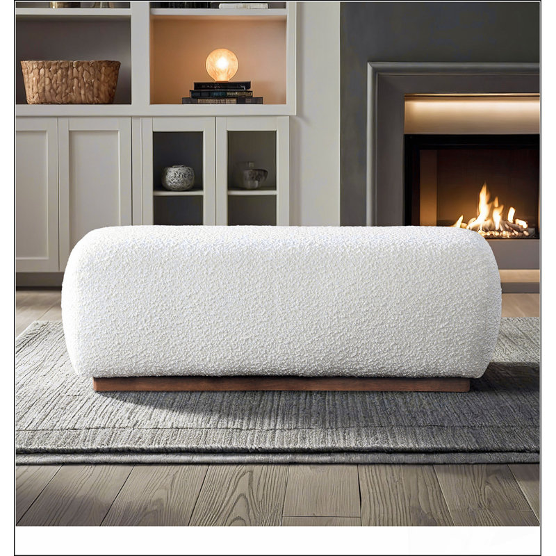 Banc Kelvin Ivory Boucle