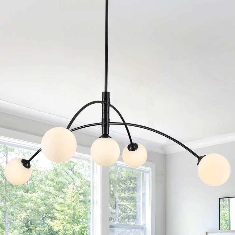 5 - Light Dimmable Modern Linear Chandelier