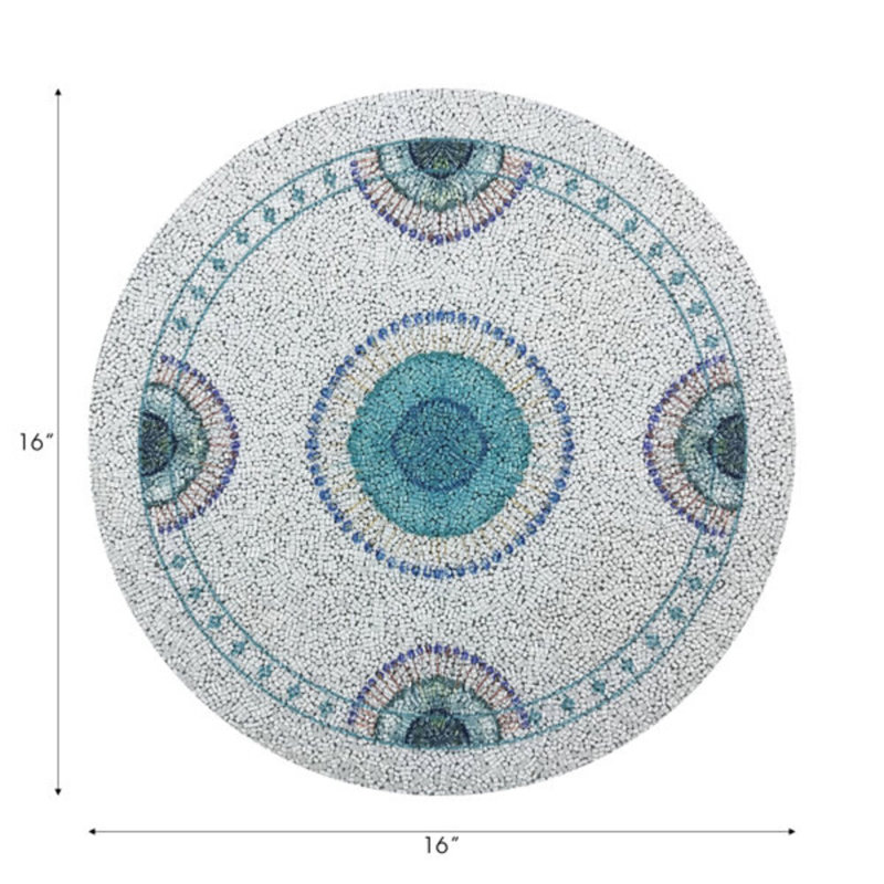 Glass Beads Round Beaded Placemats