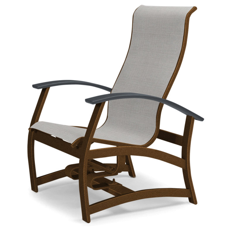 Askar Swivel Powder Coated Aluminum Outdoor Lounge Chair, Classic Graphite P30, Preston, Textured Kona