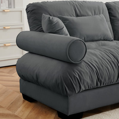 Canapé Rsf avec 3 coussins - gris