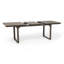 Table de salle à manger d'extérieur extensible en bois d'acacia, gris