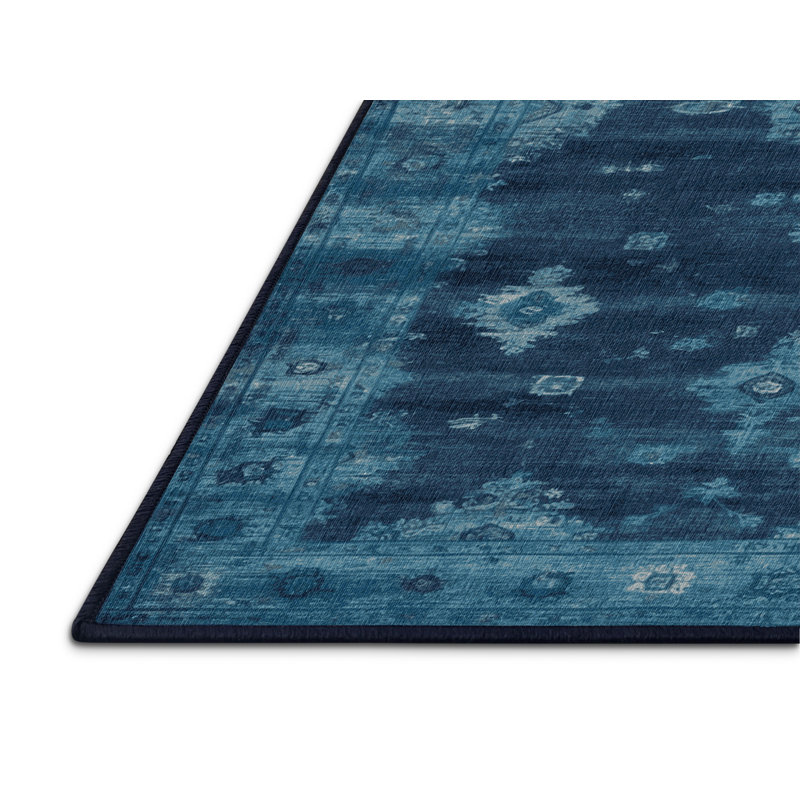 Tapis gris lavable à la machine, Rectangulaire 7 pi x 10 pi