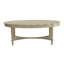 Table basse en bois blanc antique avec tablette de rangement | Idée de cadeau