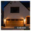 Applique murale extérieure en aluminium noir avec verre bullé, indice de protection IP44.