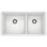 Évier de cuisine encastré à double cuve 60/40 Precgr SILGRANIT 33 po - Blanc