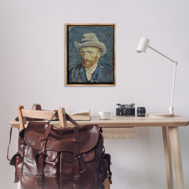 «Van Gogh Portrait with Hat», art mural sur toile flottante par one1000paintings, H 31 po x l 25 po