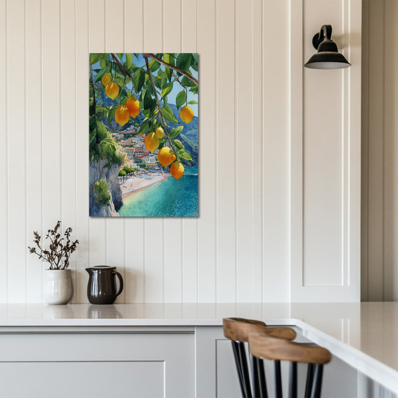 Art mural citron, images de citron pour la cuisine, impressions sur toile de cuisine italienne, art méditerranéen d'affiche de fruits pour mur 12 po x 16 po