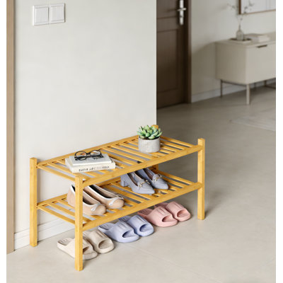 Range-chaussures empilable en bambou