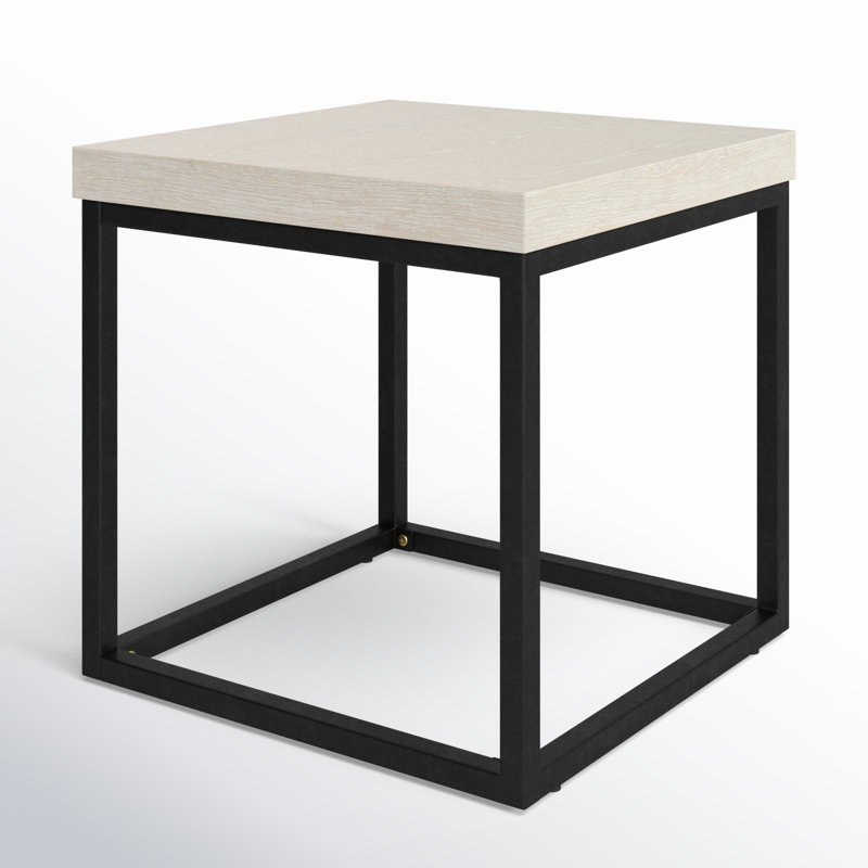 Brayton Square Wood White Wash End Table 