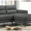 Ensemble de canapé modulaire en cuir fleur anthracite 2 pièces-454791277