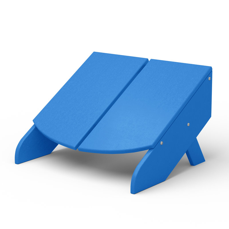 Repose-pieds moderne en poly, Bleu pacifique