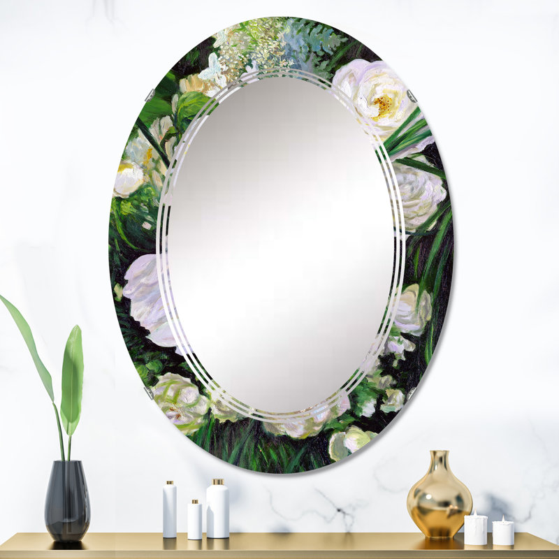Miroir de salle de bain ovale mural, 36 po x 24 po