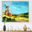 Paysage avec un moulin à vent et un toit de tuiles - Peinture sur toile-67236714-67236720