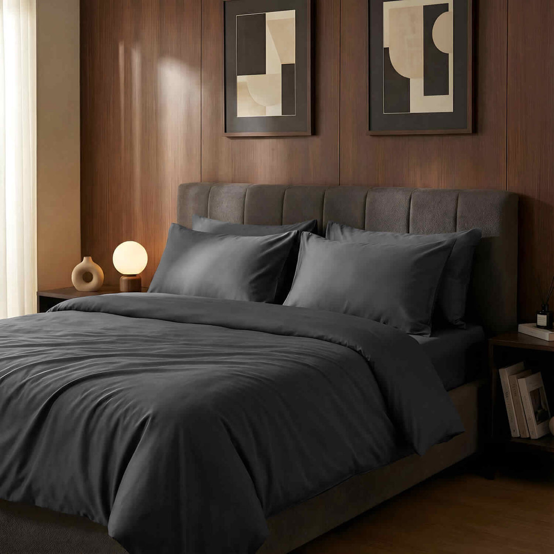 100% Cotton Sateen 460 Thread Count 3-Piece Duvet Cover Set